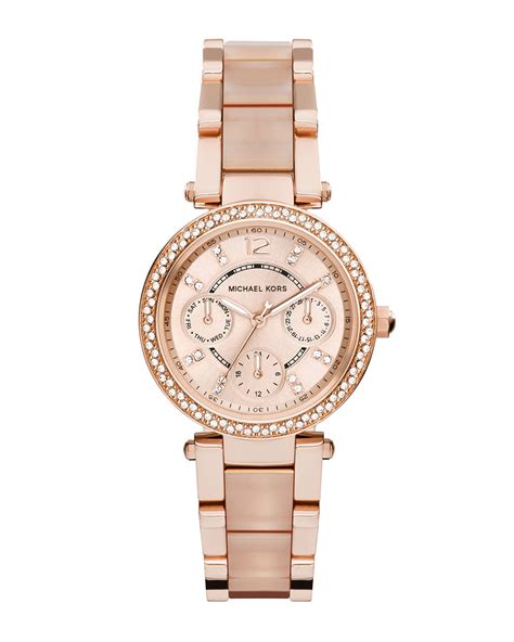 horloge michael kors mini parker|Michael Kors Women's Chronograph Mini Parker Rose Gold .